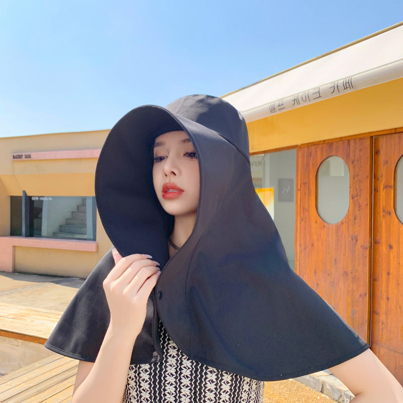 Sun Protection Hat Neck Shawl Coverage Dome Style