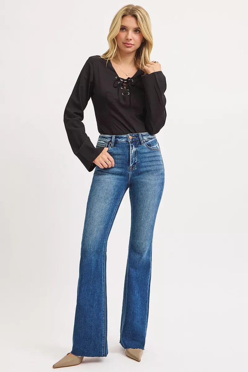 Sarah Express Women’s High Rise Flare Jeans Casual
