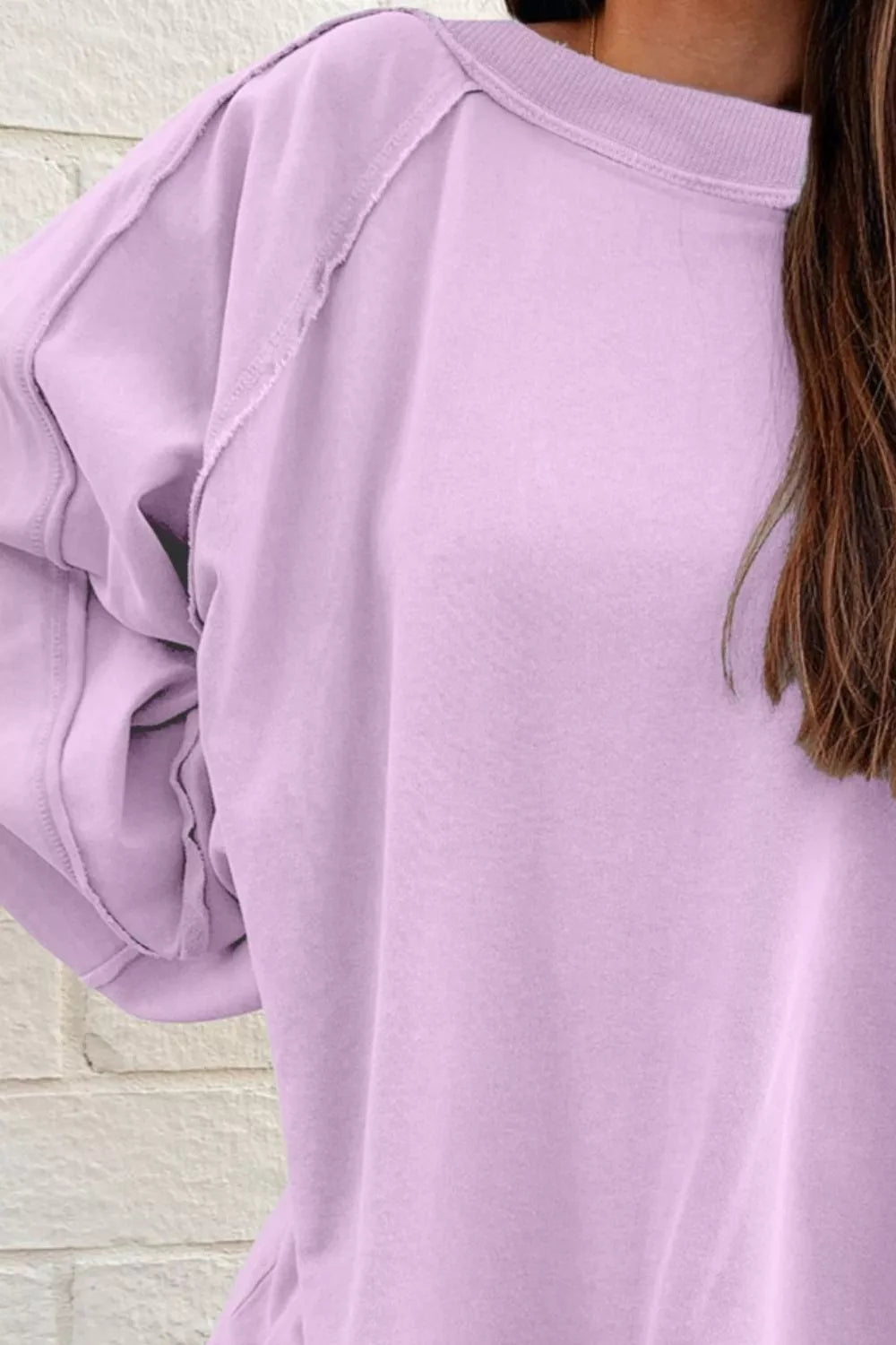 Sarah Express Women's Oversized Washed Crewneck Sweatshirt