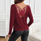 Women's Ribbed Batwing Sleeve Long Sleeve Top Pullover