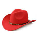 Women's Wool Felt Cowboy Hat Wide Brim Western