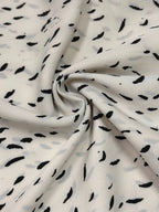 Sarah Express Women's Ruffled Printed Tie Neck Long Sleeve Blouse