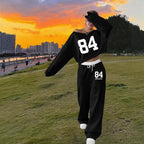 Women's 2-Piece Sweater Pants Set Casual Printed Lounge Outfit