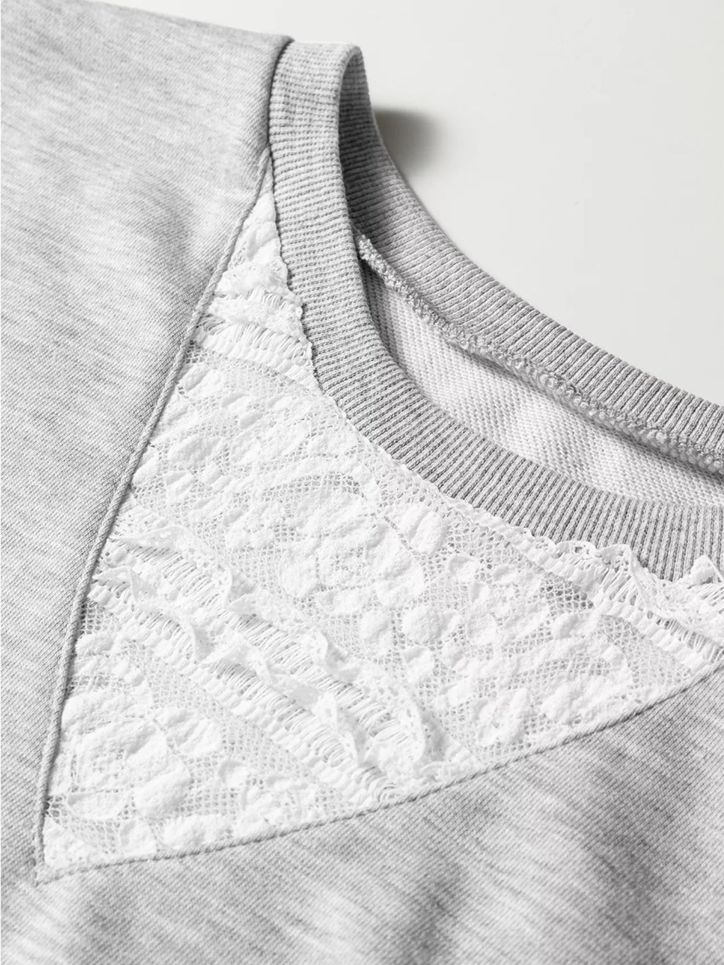 Sarah Express Women's Lace Patchwork Drop Shoulder Top and Drawstring Skort 2pcs Outfit