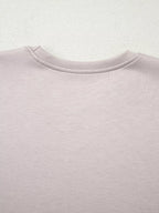 Sarah Express Women's Solid Color Drop Shoulder Pullover and Drawstring Mini Skirt 2pcs Outfit