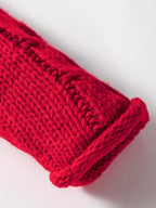 Sarah Express Women's Contrast Trim Cable-Knit Drawstring Hooded Sweater