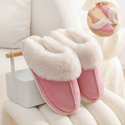 Sarah Express Plush Fur Slippers - Warm Non-Slip Indoor House Shoes