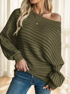 Women's Long Sleeve Button Down Shirt with Oversized Collar