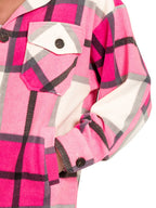 Oversized Plaid Fleece Shacket