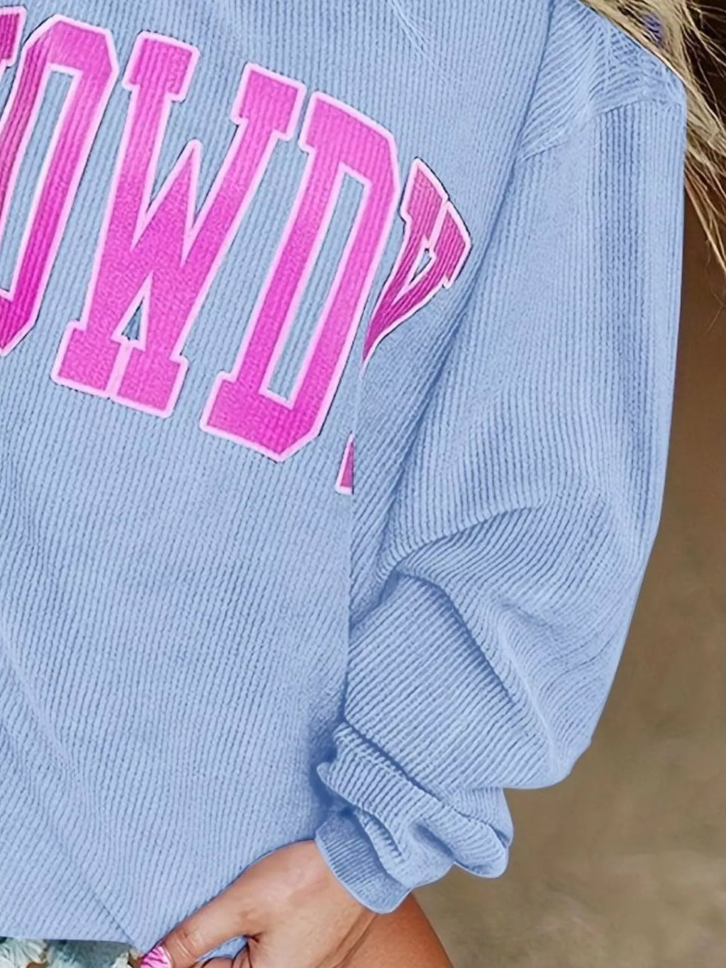 Sarah Express Women's Howdy Oversized Sweatshirt with Pockets - Round Neck Pullover