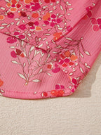 Sarah Express Women's Floral Print Lantern Sleeve Loose Shirt