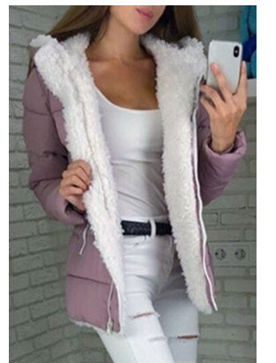 Fleece Lined Hooded Cotton Padded Jacket