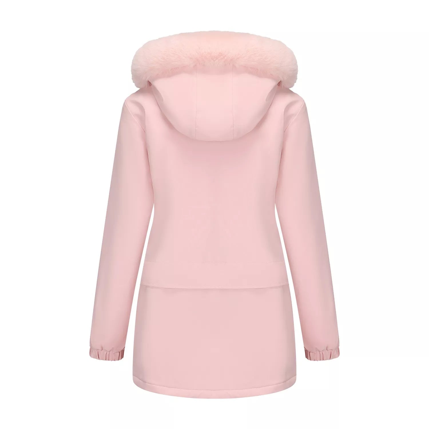 Trendsi Full Size Fur Hooded Warm Winter Parka Outerwear Plus Size