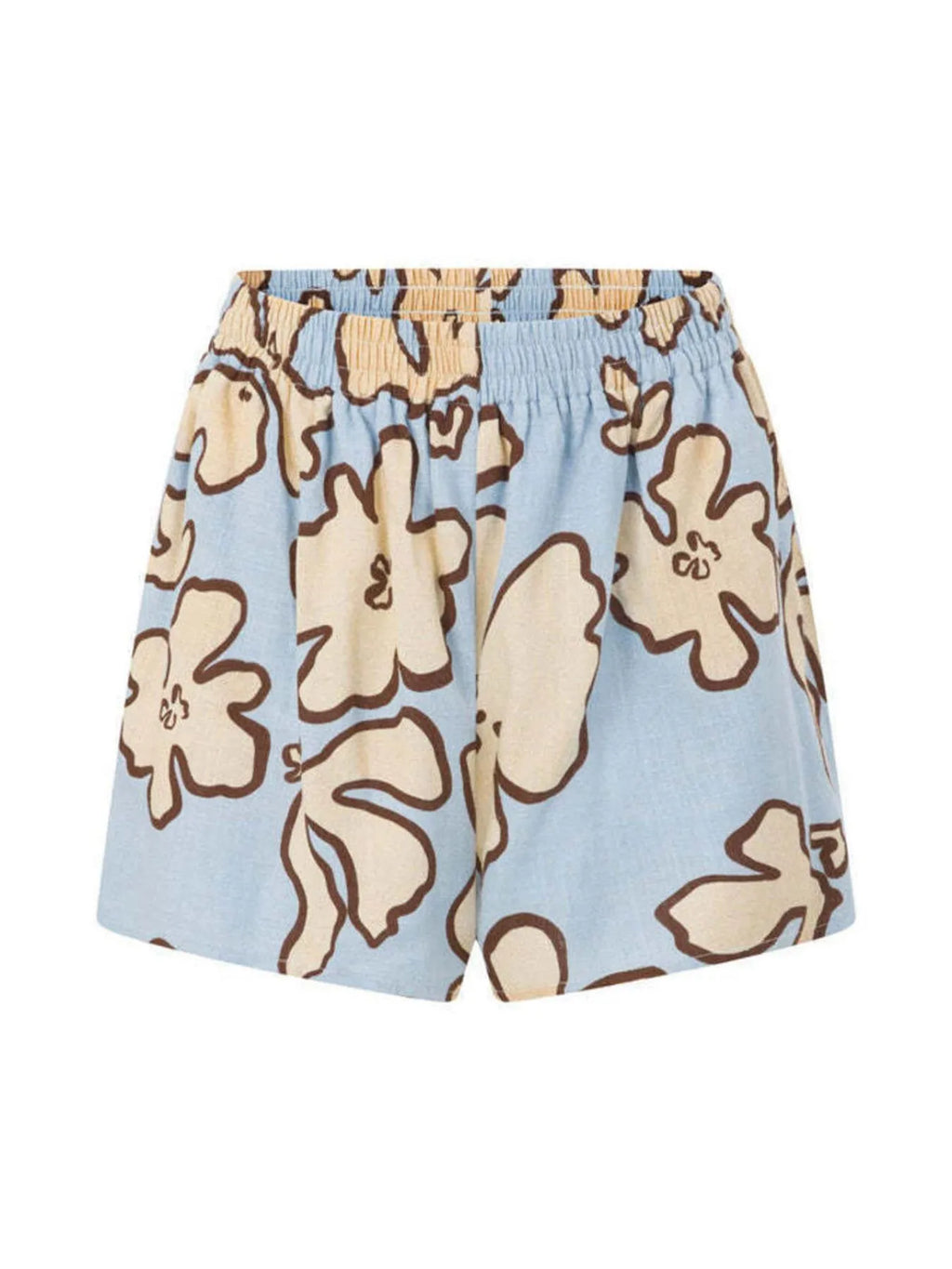 Sarah Express Women's Printed Button Up Shirt and Shorts Set - Two Piece Summer Outfit