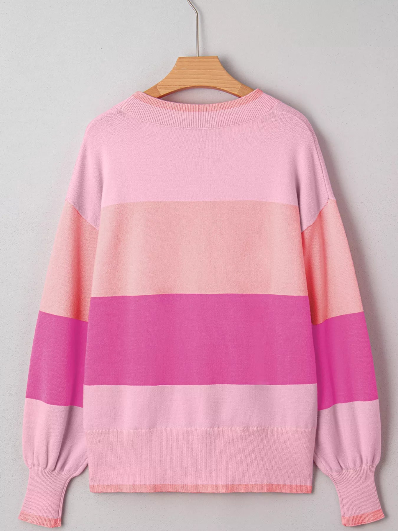 Sarah Express Women's Sequined HOLLY JOLLY Color Block Crew Neck Sweater