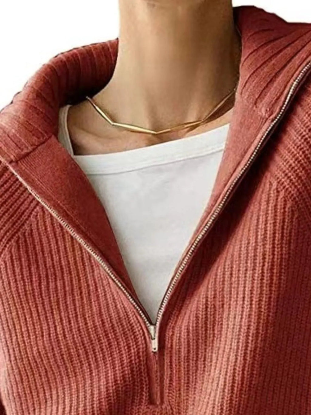 Sarah Express Women's Half-Zip Long Sleeve Sweater