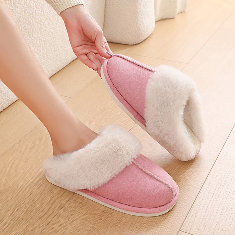 Sarah Express Plush Fur Slippers - Warm Non-Slip Indoor House Shoes