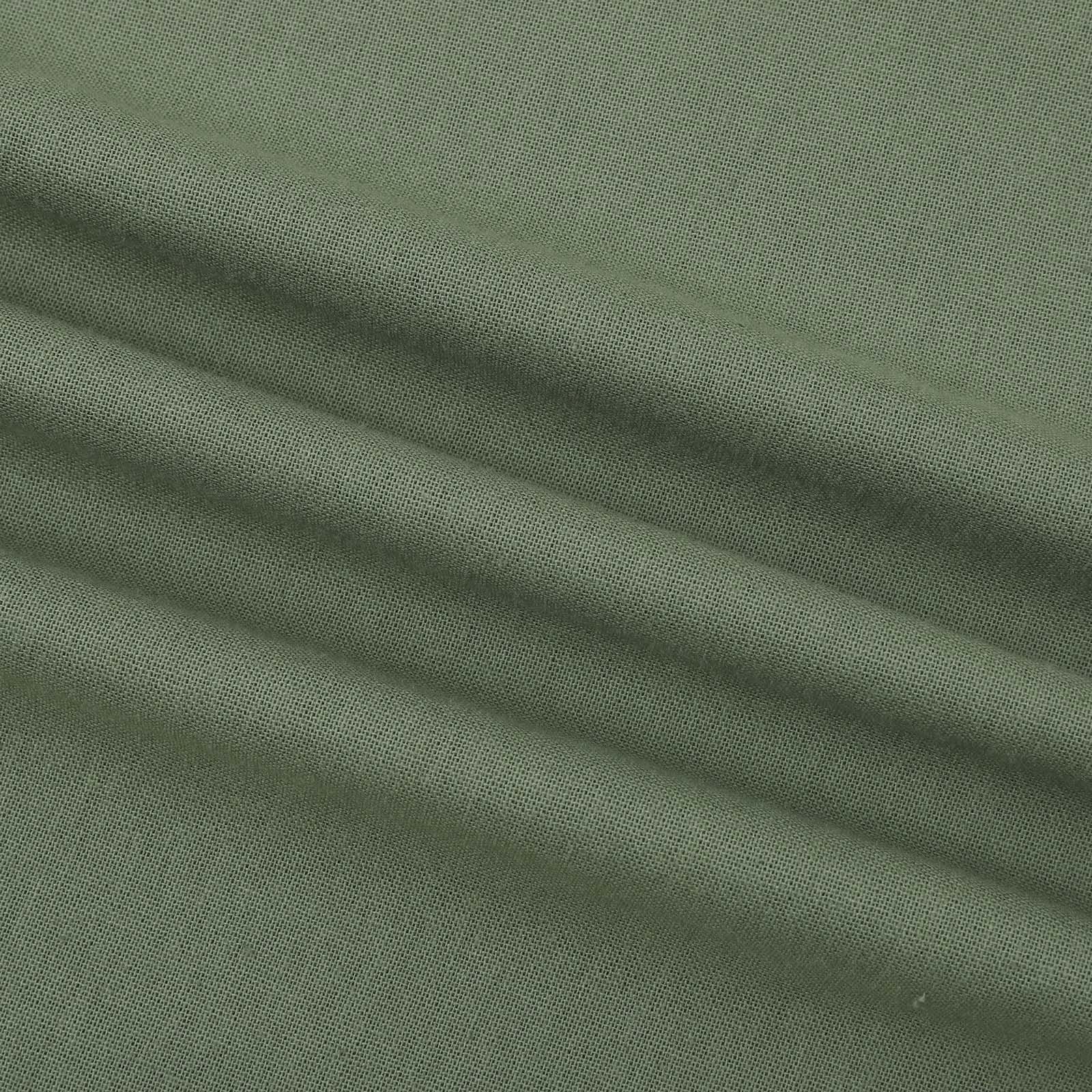 Short Sleeve Mid-Length Linen Jumpsuit Casual