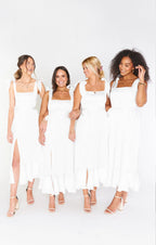 Women's Suspender Maxi Dress Lace-Up Split Ruffled Beach Summer