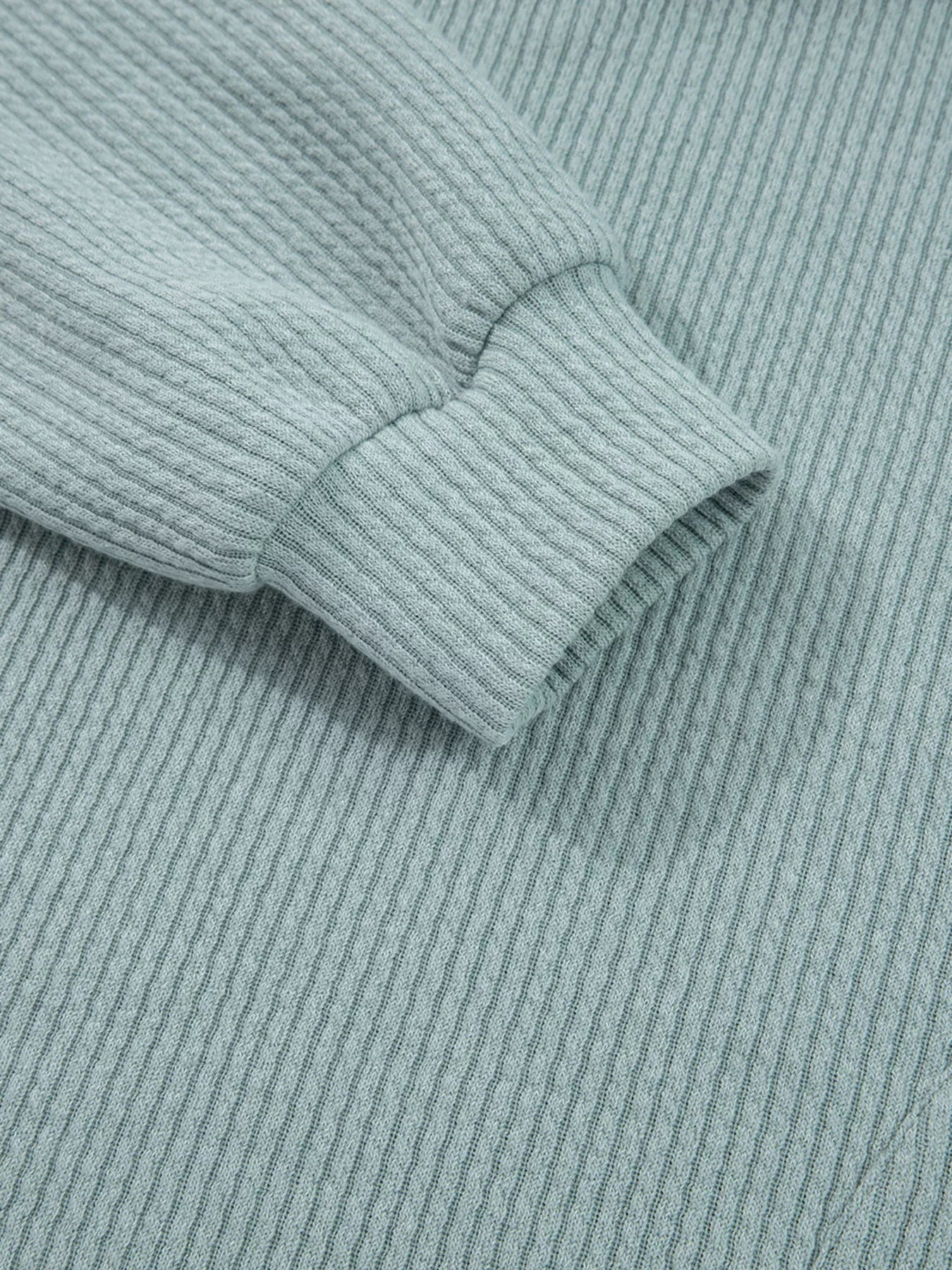 Sarah Express Women's Ribbed Drop Shoulder Knit Hoodie