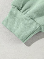 Sarah Express Women's Drop Shoulder Zip Up Jacket and Drawstring Pants Active 2pcs Set