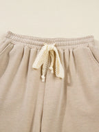 Sarah Express Women's Lace Drawstring Hoodie and High Waist Pants Corduroy Suit