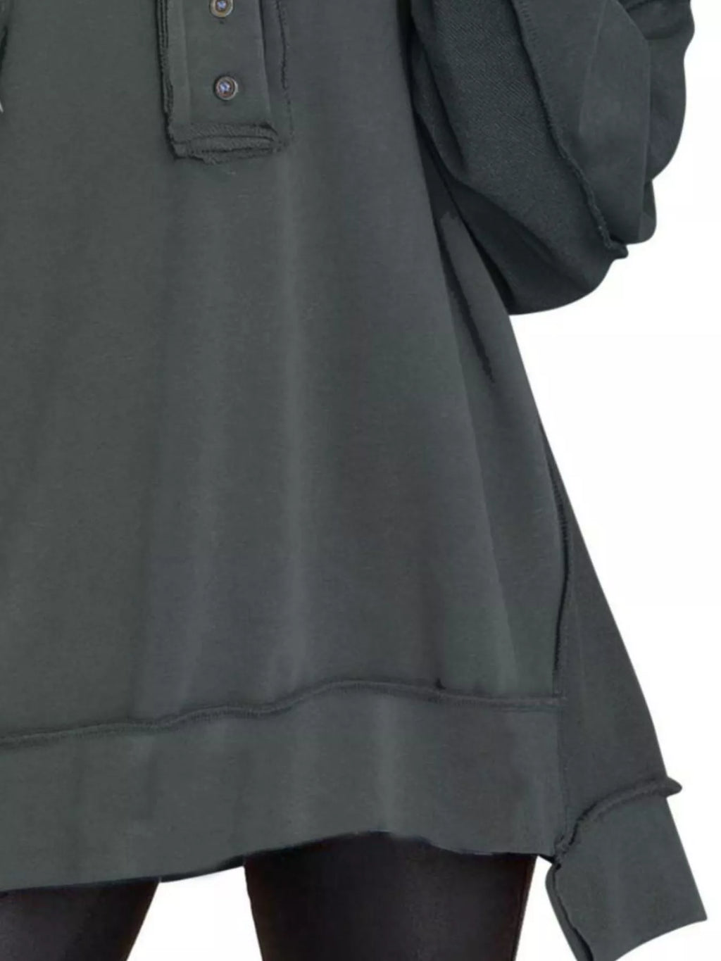 Sarah Express Women's Half Snap Long Sleeve Sweatshirt