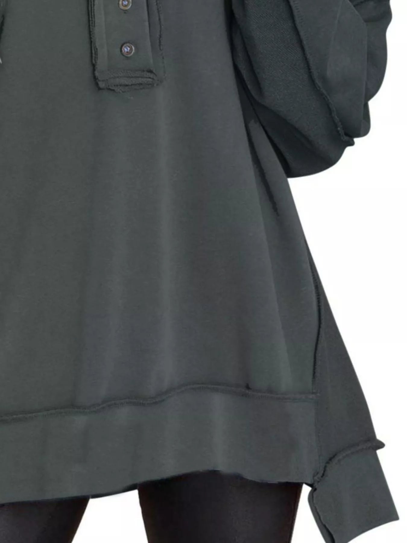 Sarah Express Women's Half Snap Long Sleeve Sweatshirt