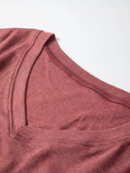 Sarah Express Women's V-Neck Casual Long Sleeve T-Shirt