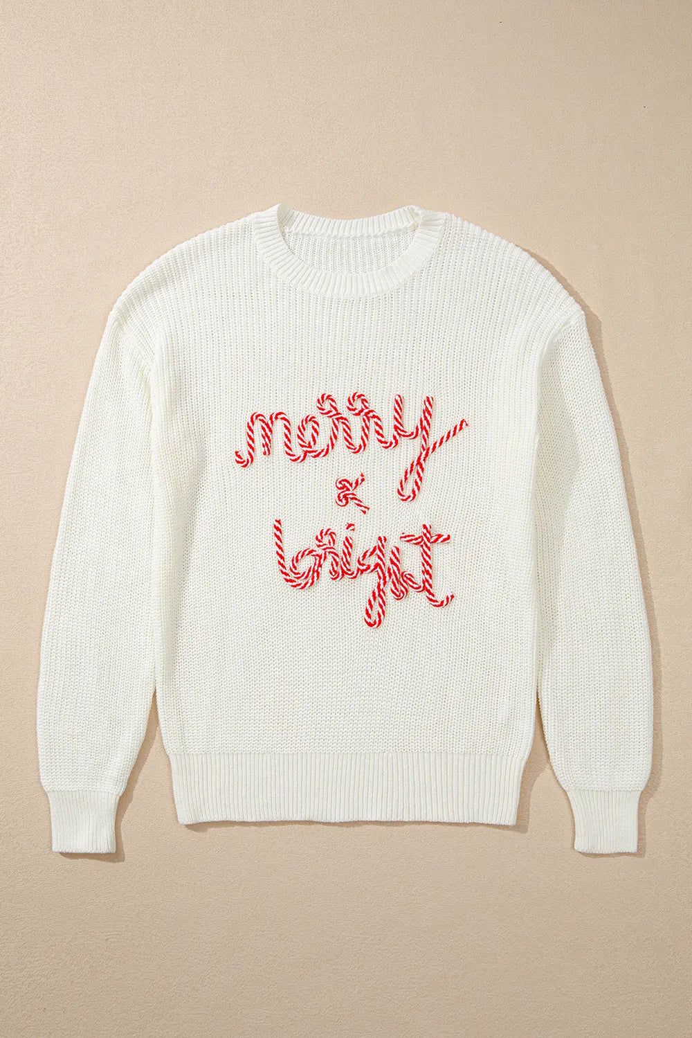 Sarah Express Women's MERRY & BRIGHT Round Neck Sweater