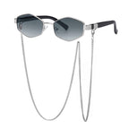 Women's Chain Detail Korean Style Sunglasses UV400 Protection