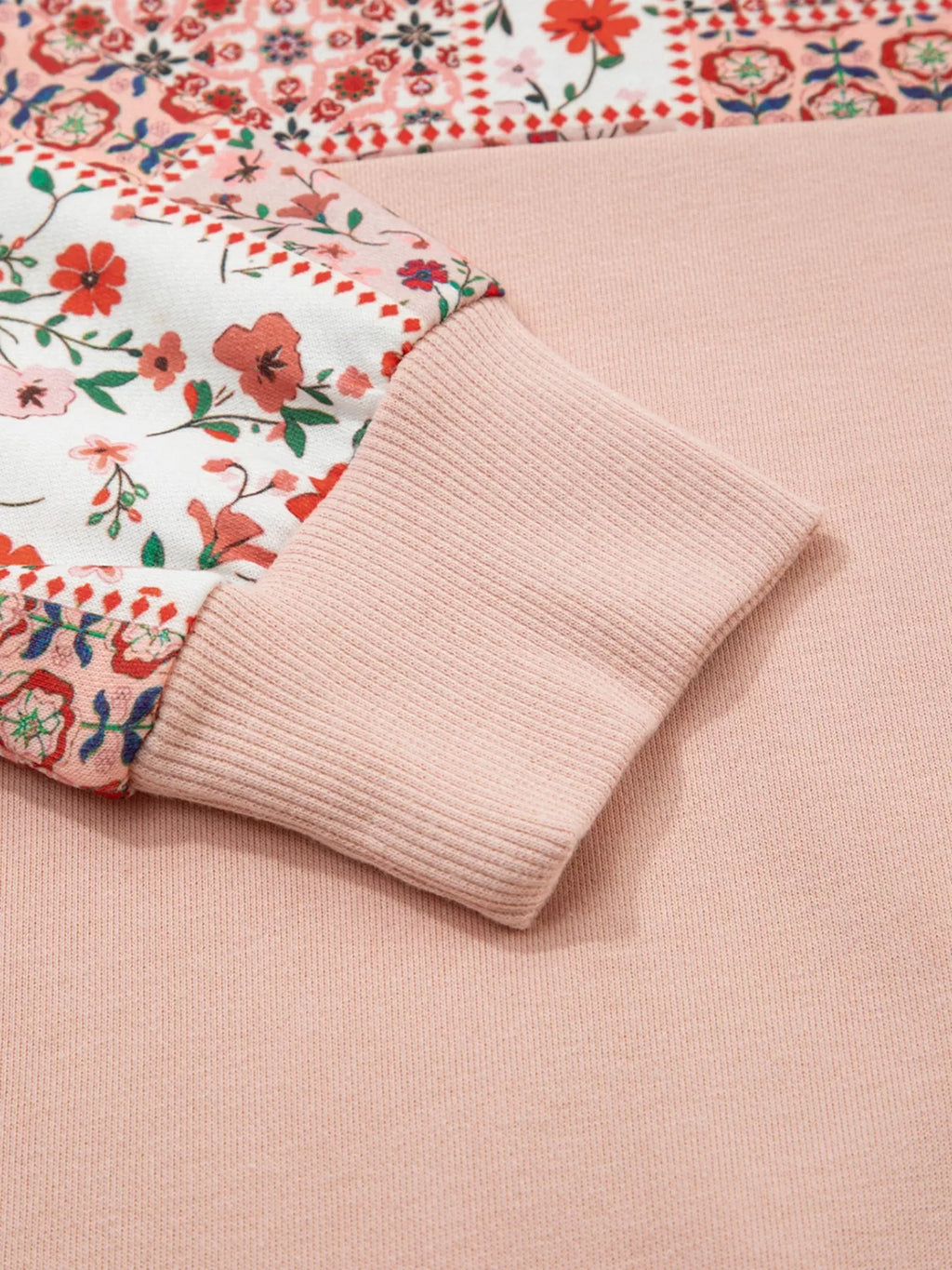 Sarah Express Women's Floral Print Drawstring Long Sleeve Hoodie