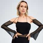 Sarah Express Women's Irregular Cutout Bodycon Dress Black Stretch Party Clubwear