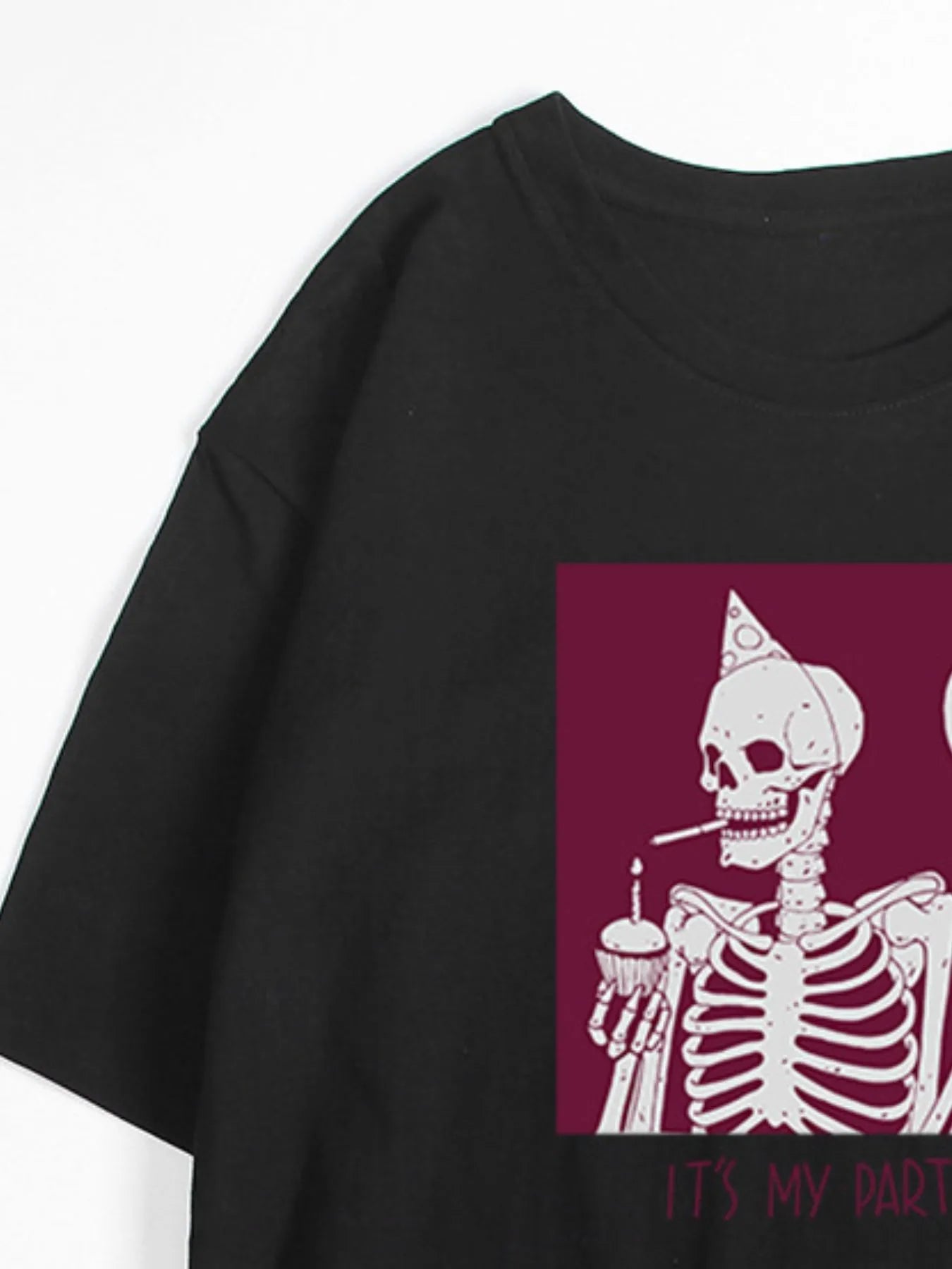 Sarah Express Women's Plus Size Graphic Round Neck Half Sleeve T-Shirt