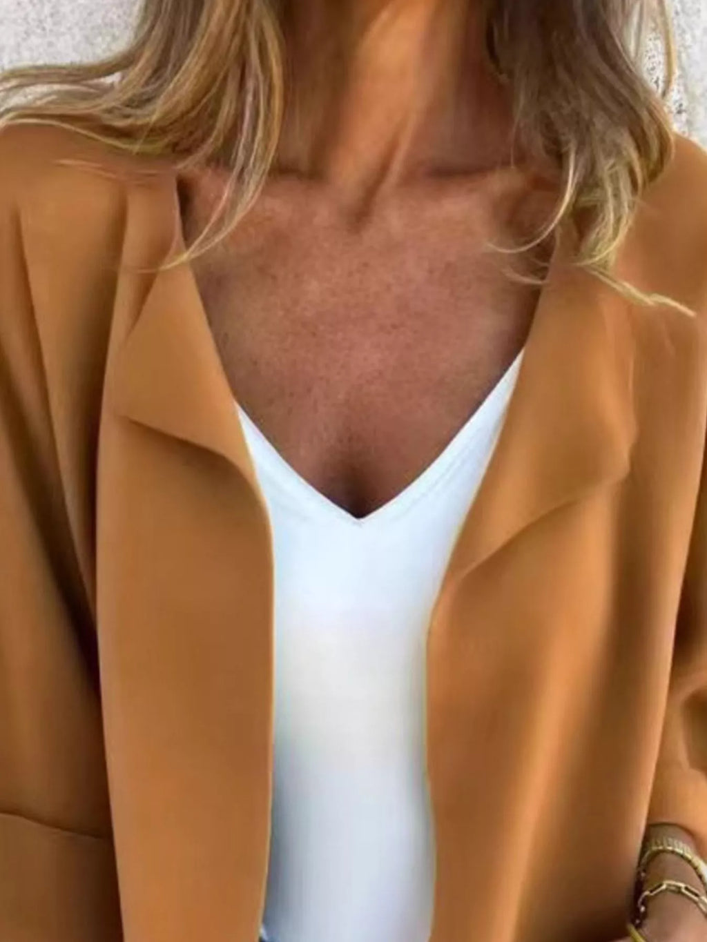 Sarah Express Women's Open Front 3/4 Sleeve Casual Cardigan Plus Size