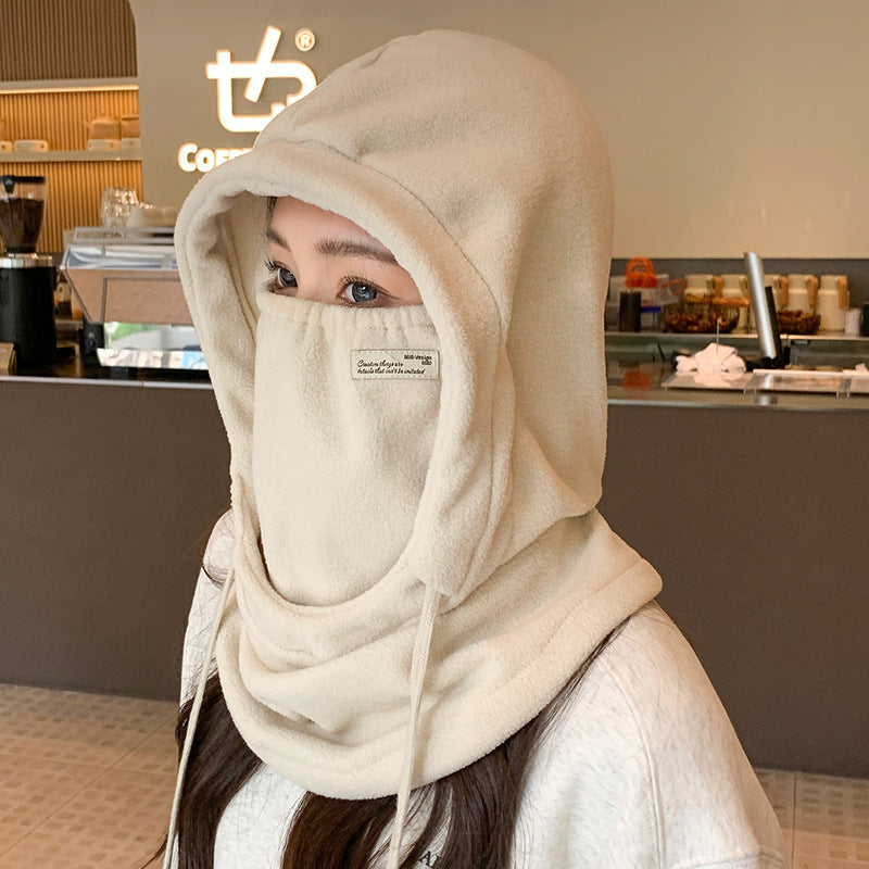 Women's Winter Cycling Hat Windproof Warm Rabbit Fur Dome Crown Beanie