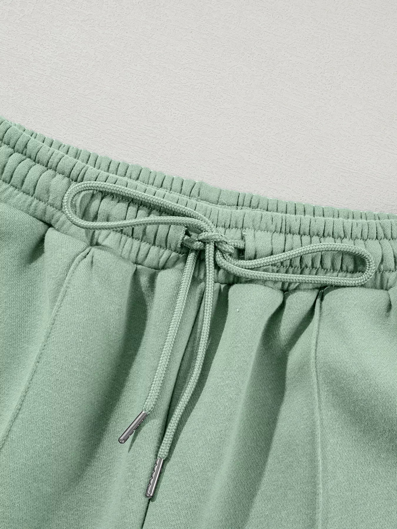 Sarah Express Women's Drop Shoulder Zip Up Jacket and Drawstring Pants Active 2pcs Set