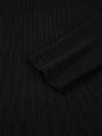 Sarah Express Women's Ribbed Knit Cold Shoulder Sweater