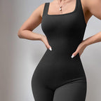 Long Sleeve Bodysuit Suspender Style Fitted Spandex