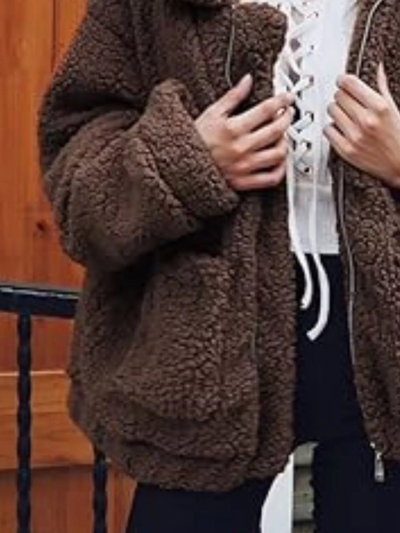 Sarah Express Women's Cozy Fleece Zip Up Jacket Plus Size