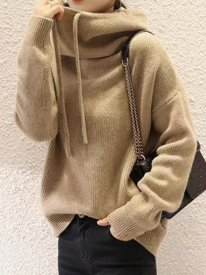 Women's Thicken Knit Sweater Pullover Long Sleeve Casual Autumn Winter Warm