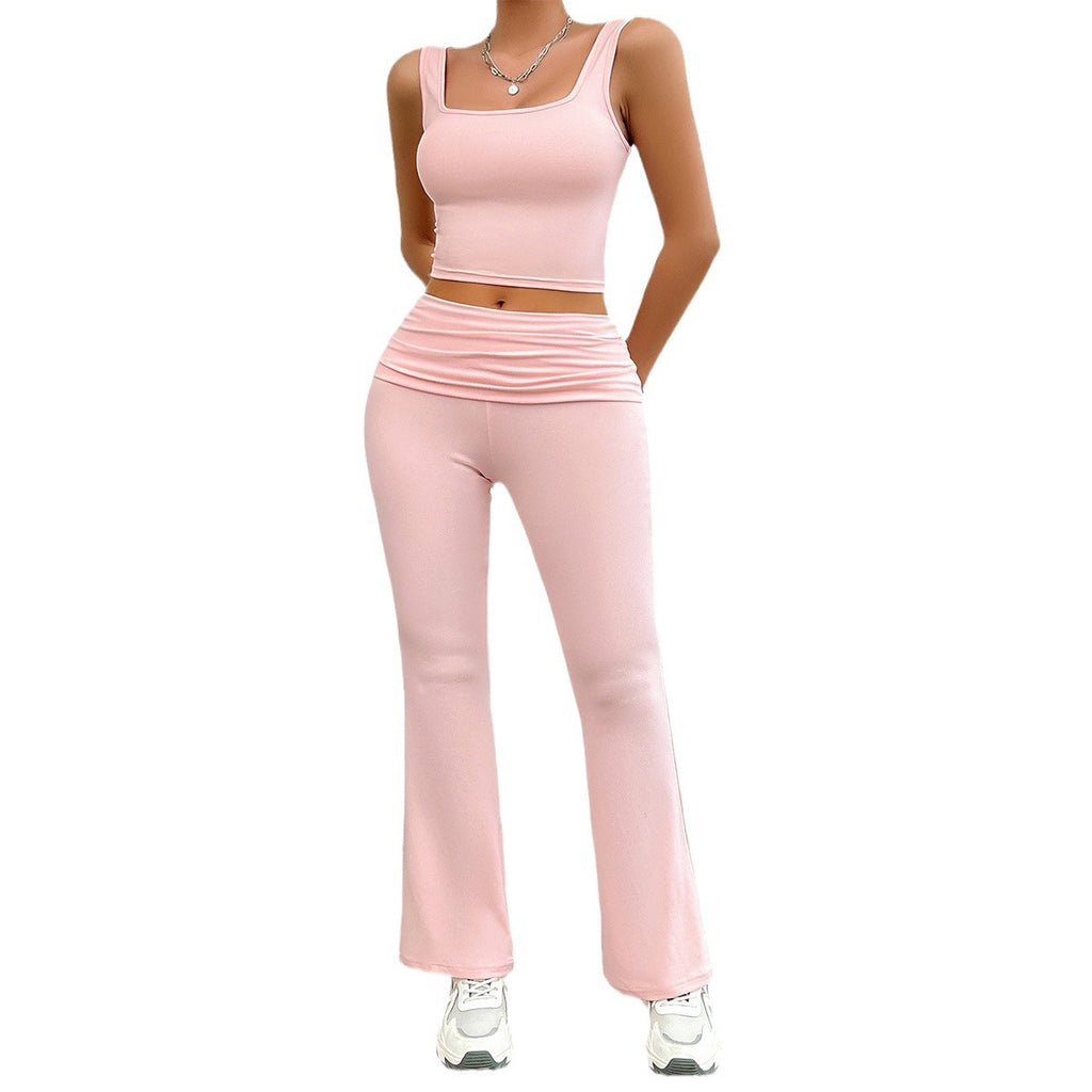 Women's Sleeveless Vest Pants Set 2-Piece Body-Hugging Suit