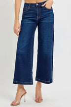 Sarah Express Women’s High Rise Cropped Wide Leg Jeans Casual
