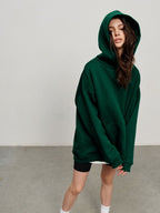 Women's Hooded Sweater Boyfriend Style Polar Fleece Loose Fit Pullover with Pockets