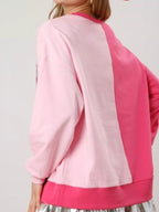 Sarah Express Women's Sequin Color Block Sweatshirt