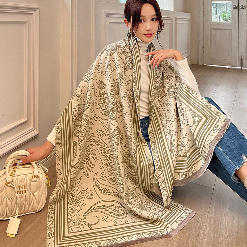 Women's Oversized Imitation Cashmere Winter Scarf Warm Wrap