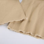 Women's High Waist Bell Bottom Jeans Flare Denim