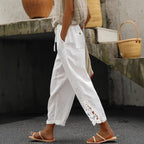 Women's Mid-Rise Straight Leg Baggy Trousers Casual Pants