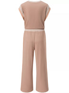 Sarah Express Women's Color Block Detail Casual Two-Piece Set