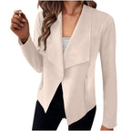 Women's Solid Color Suede Jacket Long Sleeve Button Front Coat